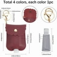 thumbnail image 2 of 4 Colors 4Pcs Small Hand Sanitizer Holder Hand Sanitizer Key Chains Mini Silver Pink Rose Portable Empty Travel Size Travel Size with Clip Bottle Case, 2 of 4