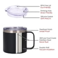 thumbnail image 4 of Bearachild Taza portátil de acero inoxidable con tapa de asa, Camper, taza para beber leche aislada al vacío, botella para acampar, hogar, coche al aire Mostrada Rosado Bearachild HA010518-06B, 4 of 6