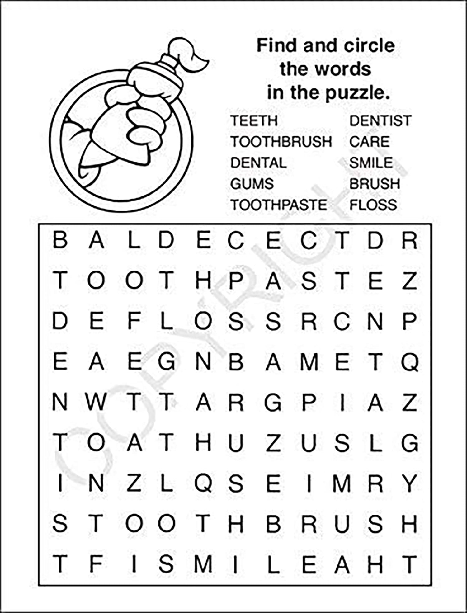 ZoCo: 25-Pack It's Tooth Time Kid's Coloring & Activity Book Set, 16 Pages