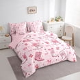 thumbnail image 3 of Feelyou Cowgirl Boot Twin Bedding Sets 7pcs, Ballet Princess Bowknot Bedding Comforter Set, 3 of 8