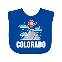 Inktastic Colorado Mountains and Clouds Boys or Girls Baby Bib