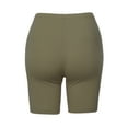 thumbnail image 3 of A2Y Women's Basic Solid Premium Cotton Mid Thigh High Rise Biker Bermuda Shorts Khaki 1XL, 3 of 5