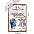 thumbnail image 5 of Gifts for Wife, Wedding Anniversary Romantic Gifts for Her, to My Wife Gifts from Husband Vintage Tin Sign, Christmas Valentines Birthday Gifts for Wife 5.5x8 inches, 5 of 7