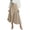Khaki, variant on Maxi Flowy Skirts for Women Summer Elastic High Waisted Dressy Casual Ruffle Asymmetrical Hem Long Linen Wrap Skirt