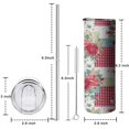 thumbnail image 5 of 20oz Pioneer Flower Skinny Tumblers Stainless Steel Tumbler with Lid and Straw,Vacuum Insulated Double Wall Travel Tumbler Cups with Cleaning Brush for Coffee,Tea, 5 of 6
