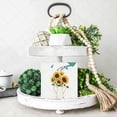 thumbnail image 4 of Share A Smile Every Day Sunflower Wooden Box Sign Home Decor Farmhouse Decor Room Decor for Women Rustic Spring Flowers Wooden Block Plaque for Wall Tabletop Desk Sunflower Gifts 5x5 In, 4 of 5