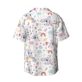 thumbnail image 4 of Goofa Cute Koala Printed Men's Casual Short-sleeved Shirt,Lightweight Breathable Button-down,Summer Casual men's top,Versatile Fashion shirt-3X-Large, 4 of 7