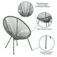 thumbnail image 5 of Flash Furniture Valencia Oval Comfort Series Take Ten Grey Papasan Lounge Chair, 5 of 12