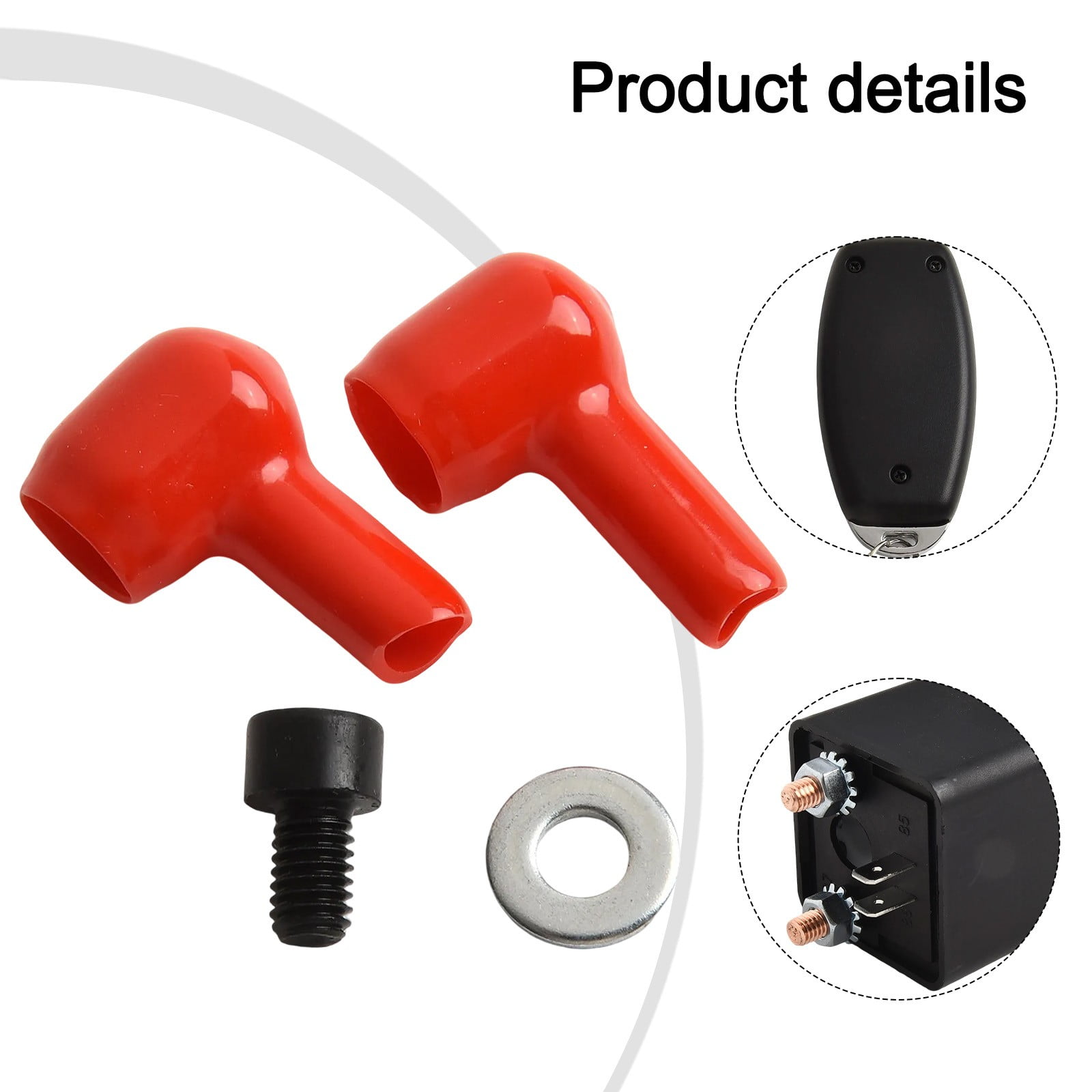 Huanke-12V 250A Upgraded 1set Remote Battery Disconnect Switch For Car RV Truck Vehicle
