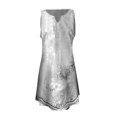 thumbnail image 4 of Summer Dresses for Women Boho Sleeveless Vintage Floral Flowy V Neck Tshirt Tank Sundress Beach Dress for Women 2024, 4 of 5