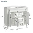 thumbnail image 2 of 36" Bathroom Vanity With Top Sink Freestanding Vanity Storage Cabinet With 2 Soft Closing Doors 2 Drawers For Bathroom, 2 of 8