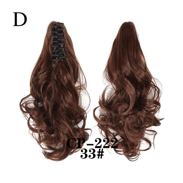 Claw Clip Wavy Ponytail Extensions Real as Human Pony Tail Long Hair