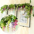 thumbnail image 5 of piezas de 6,6 pies pieza de filigrana artificial corona de glicina glicina artificial colgante flor jardín boda decoración floral, 5 of 5