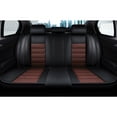 thumbnail image 4 of Maidao Car Seat Covers for Nissan for NV200/Evalia/Vanette 2009-Present 5 Seats Compatible Airbag Leather Waterproof Front Rear Cushion Protector Full Set with Pillows Black and Coffee, 4 of 7