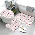 thumbnail image 3 of Bathroom Rugs Sets 3 Piece - pink angel Absorbent Non Slip Bath Mats, U-Shape Toilet Lid Cover, Contour Mat, Soft Washable Shower Mats Bath Rug Mat for Bathroom Tub Toilet, 3 of 7