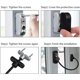 thumbnail image 4 of 4 Piezas Cerradura Deslizante Ventana Puerta Cerradura Bloqueos De Puertas Correderas Pestillo De Seguridad para Bebés Cables De Captura De Cables - Negro Sincero Electrónica, 4 of 5