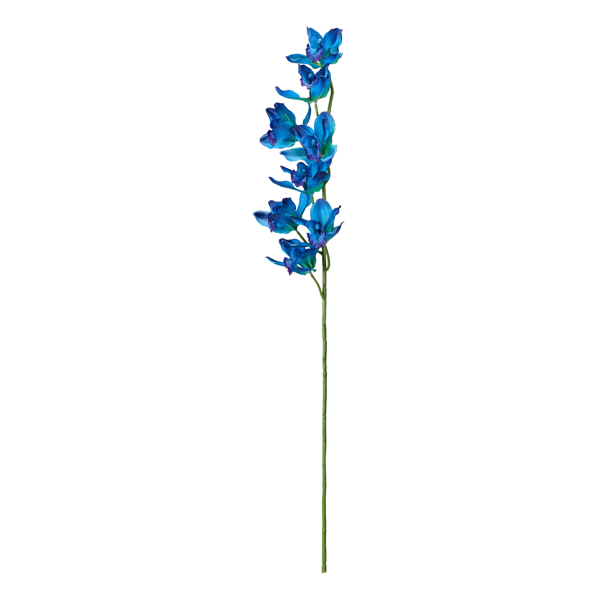 (6 pack) Mainstays 32" Artificial Blue Cymbidium Orchid Stem