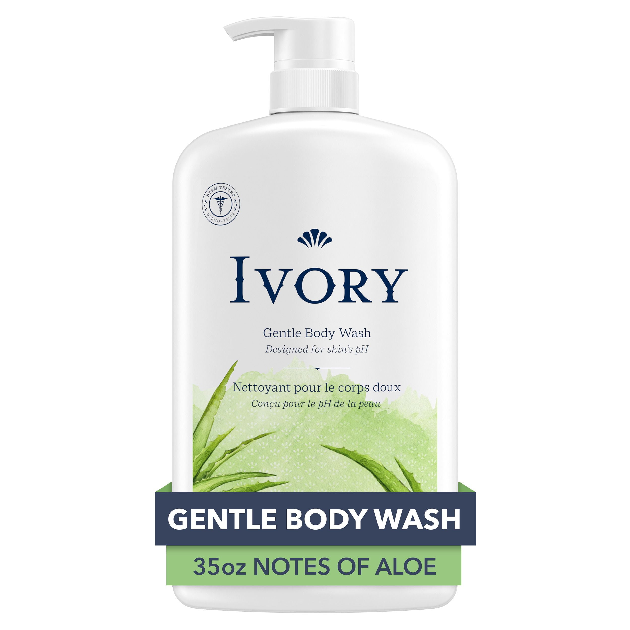 Ivory Gentle Body Wash, Notes of Aloe, 1035ML