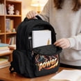 thumbnail image 6 of Xixirimido Fire Power Dinosaur Print 17" School Backpack for Boys Girls Multi-pocket Bookbags Elementary High School Bookbag Daypacks School Bag for Students, 6 of 8