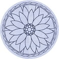 thumbnail image 1 of Ahgly Company Tapis d'Intérieur Lavables en Machine, Ronds, Bleu Lavande Transitionnel, Ronds de 3', 1 of 7