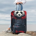 thumbnail image 3 of Lsque Red Black Eastern Panda Warrior Printed Luggage Cover, Travel Luggage Protector,Scratch and Dirt Resistant, Fits 18-32 Inch Luggage - Large, 3 of 9