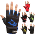 thumbnail image 4 of Guantes de pesca Guantes de tres dedos expuestos para hombres Guantes de medio dedo para montar al aire libre Guantes de pesca resistentes a la abrasión y a las salpicaduras de agua, 4 of 5