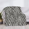 thumbnail image 3 of Yiaed Black White Stripes Print Blanket Throw Blanket Soft Cozy Flannel Blanket for Home Bed Sofa Couch Chair-60"x50", 3 of 6