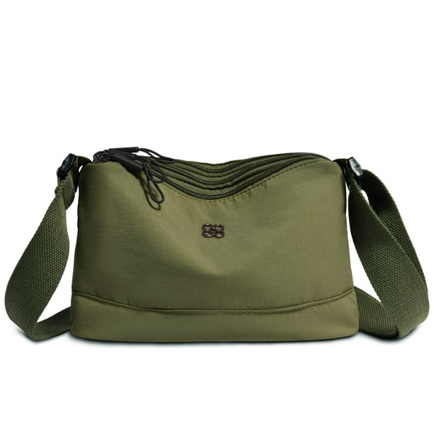 Bandolera Eslcorri de nailon para mujer, color verde, casual, talla pequeña