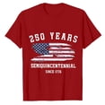 thumbnail image 3 of USA 250th Anniversary Shirt Womens T Shirts Graphic Independence Days Tees Crew Neck Short Sleeve Red Top L, 3 of 3
