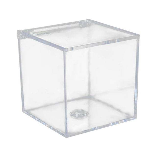 2 Cajas de Acrílico Transparente, Caja de Almacenamiento Transparente para Dulces, Pendientes, Cosméticos, Decoración. , 3 piezas