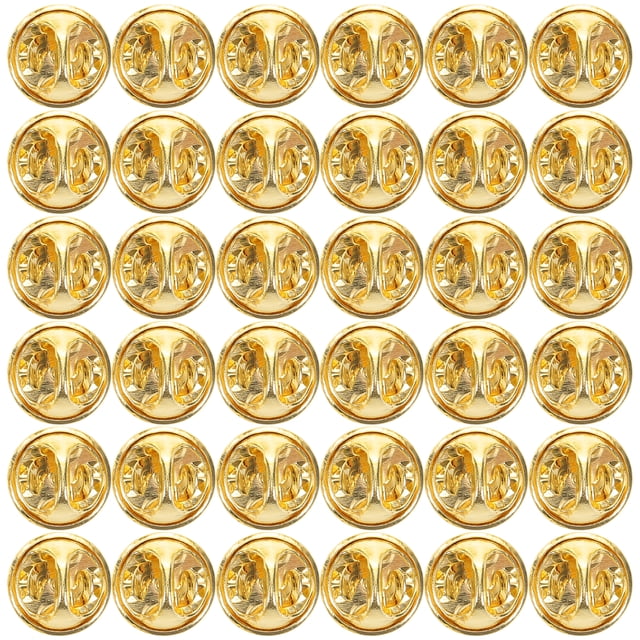 Shisuyan 100 Pcs Pin Locks Copper Pin Backs For Brooches Elegant Craftsmanship For Business Meetings