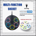 thumbnail image 3 of Multicontacto Malubero 8 Enchufes Con USB Supresor De Picos Negro Malu2106, 3 of 3
