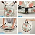 thumbnail image 4 of 50L Extra Large Popup Hamper Collapsible Laundry Basket With Zippered Lid 15.7x18.5in Winding Roads Trees, 4 of 7