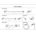 thumbnail image 4 of Derengge 005-CS 4-Piece Bathroom Hardware Accessory Set, 24 Inch Towel Bar-Towel Ring-Toliet Paper Holder-Robe Hook, Brushed Gold, 4 of 4