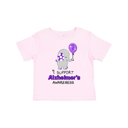 

Inktastic I Support Alzheimer s Awareness Elephant with Purple Balloon Gift Toddler Boy or Toddler Girl T-Shirt