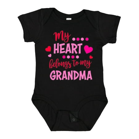 

Inktastic My Heart Belongs to my Grandma Boys or Girls Baby Bodysuit