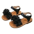 thumbnail image 5 of Gubotare Kids Sandals Girls Girls' Sandals - Strappy Casual Sandals - Open Toe Summer Sandals for Toddler Girls Size 11.5 (Black,Little Kids 11.5), 5 of 9