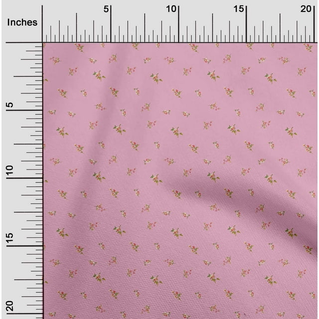 oneOone Georgette Viscose Fabric Leaves & Flower Floral Decor Fabric Printed BTY 42 Inch Wide