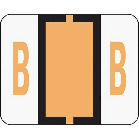 Smead BCCR Bar-Style Color-Coded Labels "Alphabet" - Light Orange