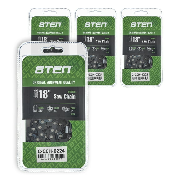 Ripping Chainsaw Chain 18 inch .050 3/8 66DL for Echo Stihl Poulan 4 Pack 810-CCC2446H