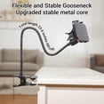 thumbnail image 3 of Kuryai Soporte Para Teléfono De Cama Con Cuello De Cisne, Soporte Flexible De Brazo Largo Con Clip Para Teléfono Para Cama, Escritorio, Cabecera, Mesita De Noche, Soporte Ajustable 360 ​​Para Teléfono, 3 of 5