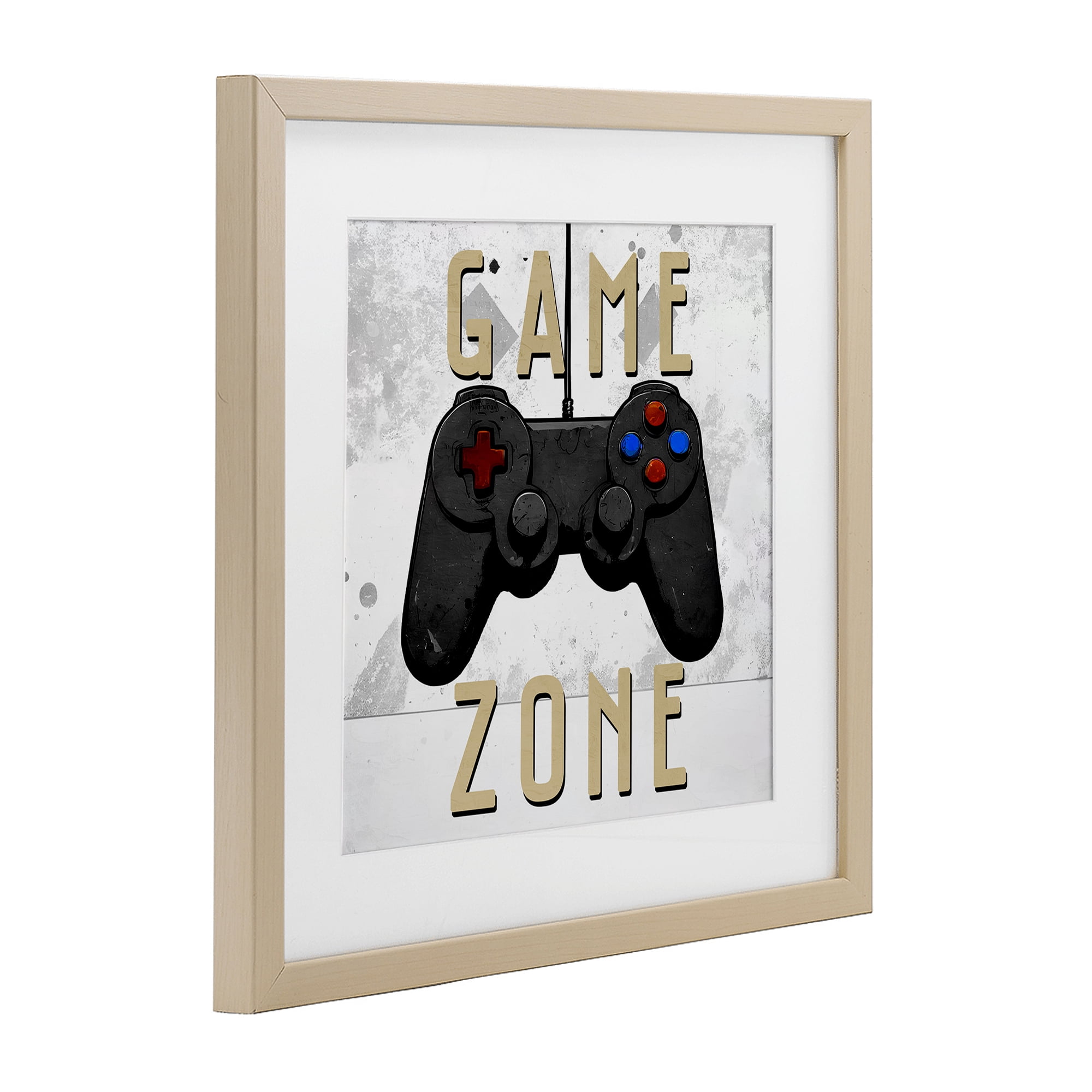 Stupell Industries Game Zone Control Birch Framed Print Under Glass, design by Kim Allen
