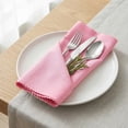 thumbnail image 4 of Set of 12 Cloth Napkins, Washable and Reusable Table Dinner Napkins for Restaurant, Weddings, Event and Parties Light Pink 12x12inch, 4 of 6