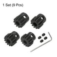 thumbnail image 4 of Uxcell Mod 1 M1 11T 12T 13T 14T Hardened Steel Pinion Motor Gear Set 5mm RC Motor Shaft, 4 of 6