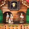 thumbnail image 3 of Quartz Cuckoo Clock Black forest house with music, turning dancers TU 474 QMT HZZG, 3 of 5