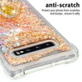 thumbnail image 4 of Funda para Samsung Galaxy S10 Plus con Brillo Líquido Flotante, Purpurina, Parachoques y Anillo Giratorio Soporte, 4 of 5
