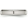 thumbnail image 4 of Chisel Stainless Steel Polished 5.2mm Ridged Edge Band - Ring Size 8.5, 4 of 8