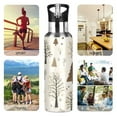 thumbnail image 7 of Yayeee 33oz Insulated Water Bottle Double Wall Stainless Steel with Flip Straw Lid, Winter Forest, 7 of 7