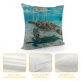 thumbnail image 4 of Orinice Throw Pillow Case Sea Turtles Cotton Linen Square Cushion Cover Standard Pillowcase for Men Women Kids Home Decorative Sofa Armchair Bedroom Livingroom  White, 4 of 5