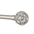 thumbnail image 4 of Exclusive Home Rings 1" Curtain Rod and Finial Set, Matte Black, Adjustable 66"-120", 4 of 6